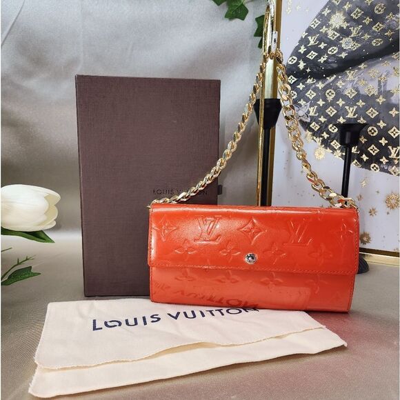 Authentic Louis Vuitton Vernis Sarah Long Wallet W/ Box And Dust Bag - Picture 16 of 17